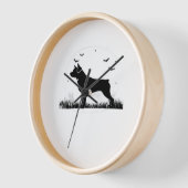 Rottweiler Dog - Halloween Moon Silhouette Oversiz Uhr (Winkel)