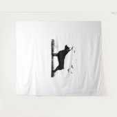 Rottweiler Dog - Halloween Moon Silhouette Oversiz Wandteppich (Vorderseite (Horizontal))