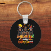 Rottweiler Dog Happy Halloween Erntedank Merry Schlüsselanhänger (Vorderseite)