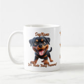 Rottweiler - Dog hinzufügen, Text ändern Kaffeetasse (Links)