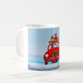 Rottweiler Dog In Car With Santa Claus  Kaffeetasse (Vorderseite Links)