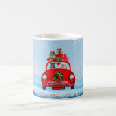 Rottweiler Dog In Car With Santa Claus Kaffeetasse (Mittel)