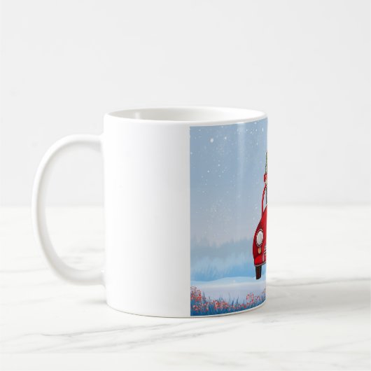 Rottweiler Dog In Car With Santa Claus Kaffeetasse (Links)