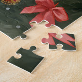 Rottweiler Dog in Schnee Weihnachten Puzzle (Seite)