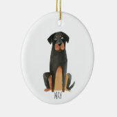 Rottweiler Dog Keramik Ornament (Rechts)