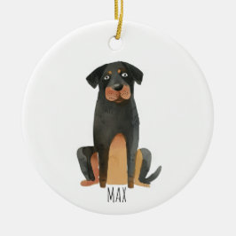 Rottweiler Dog Keramik Ornament