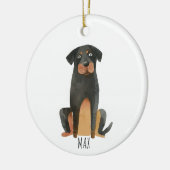 Rottweiler Dog Keramik Ornament (Links)