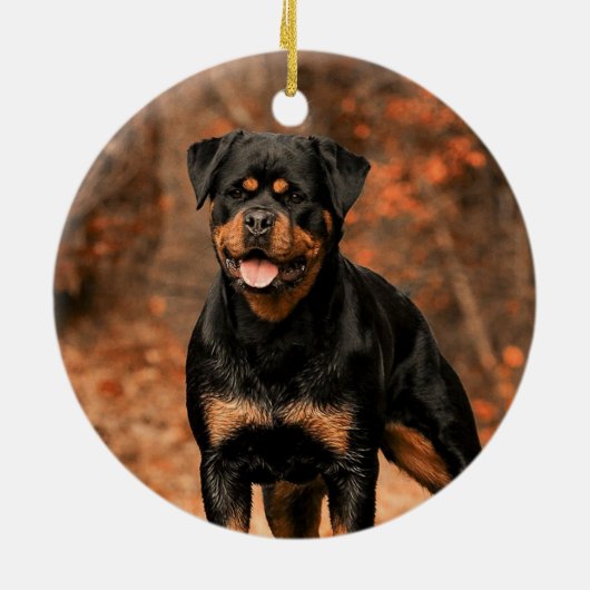 Rottweiler Dog Keramik Ornament (Hinten)
