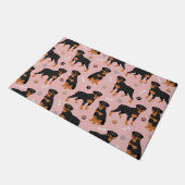 Rottweiler Dog Knochen und Paws Doormat Fußmatte (Schrägansicht)