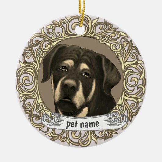 Rottweiler Dog Love Memory Ornament (Vorne)