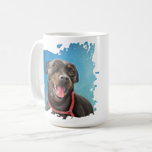 Rottweiler dog love mug  kaffeetasse (Vorderseite Links)
