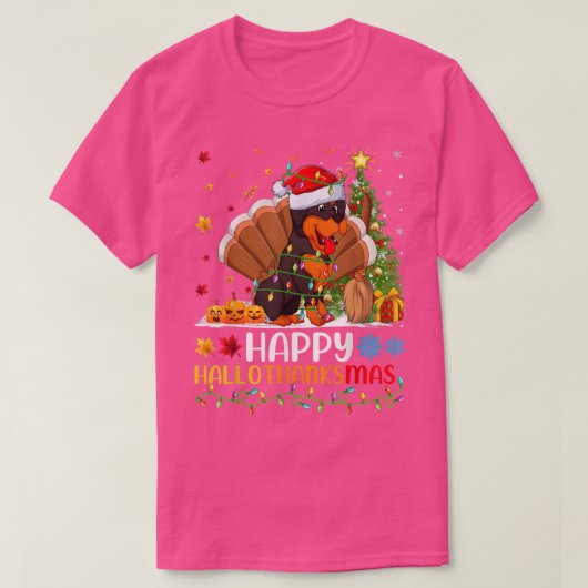 Rottweiler Dog Lover Funny Happy Rottweiler HelloT T-Shirt (Design vorne)