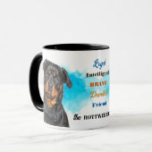 Rottweiler Dog Loyal Friend Tasse (Vorderseite Links)