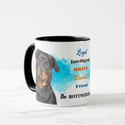 Rottweiler Dog Loyal Friend Tasse (Vorderseite Links)
