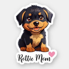 Rottweiler Dog Mom, Custom-Cut Vinyl Sticker