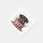 Rottweiler Dog Movie Popcorn Ecket Serviette (Ecke)