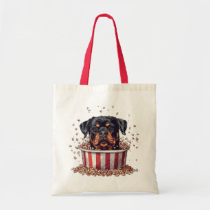 Rottweiler Dog Movie Popcorn Ecket Tragetasche