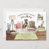 Rottweiler Dog Moving Ankündigung (Vorderseite)