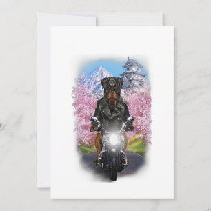 rottweiler dog on motorcycle tour japanese gifts ankündigung