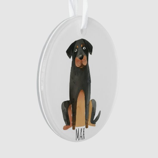 Rottweiler Dog Ornament (Vorderseite)