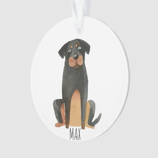 Rottweiler Dog Ornament (Vorderseite)