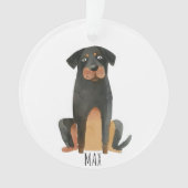 Rottweiler Dog Ornament (Vorderseite)
