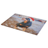 Rottweiler Dog Painting Glass Cutting Board Schneidebrett (Ecke)