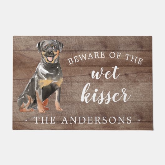 Rottweiler Dog Personalisiert Door Mat Fußmatte (Vorderseite)