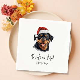 Rottweiler Dog Personalisierte Getränke auf mich Serviette