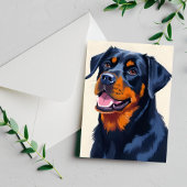 Rottweiler Dog Pet Painting Postkarte