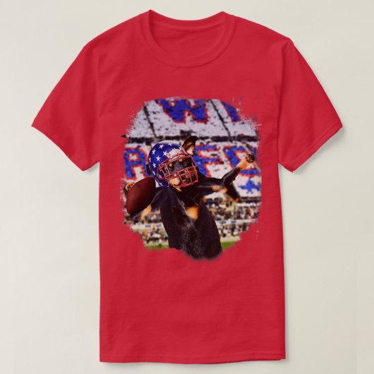 Rottweiler Dog Playing T-Shirt (Design vorne)