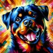 Rottweiler Dog Portrait Akrylkkunstdruckhund Puzzle