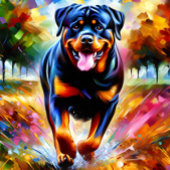 Rottweiler Dog Portrait Akrylkkunstdruckhund Puzzle
