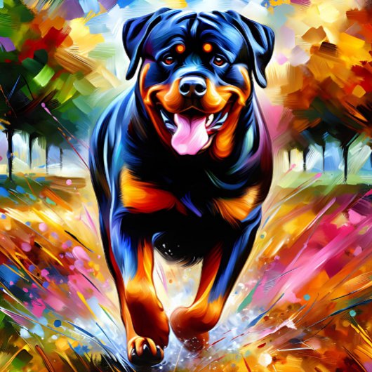 Rottweiler Dog Portrait Akrylkkunstdruckhund Puzzle