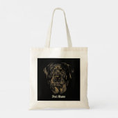 Rottweiler Dog Portrait Tragetasche (Rückseite)