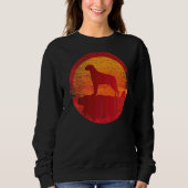 Rottweiler Dog Retro Sunset Sweatshirt (Vorderseite)