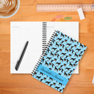 Rottweiler Dog Rotties Blue Calendar Planner Planer