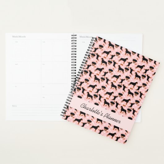 Rottweiler Dog Rotties Rosa Kalender Planer (Anzeige)