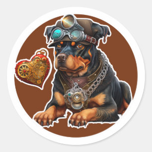 Rottweiler Dog Runder Aufkleber