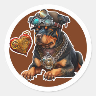 Rottweiler Dog Runder Aufkleber