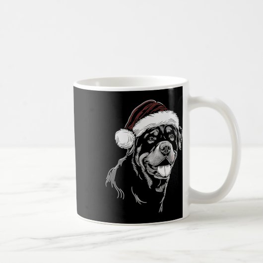 Rottweiler Dog Santa Hat Christmas Xmas Pajama  Kaffeetasse (Rechts)