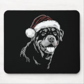 Rottweiler Dog Santa Hat Christmas Xmas Pajama  Mousepad (Vorne)