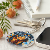 Rottweiler Dog Schlüsselanhänger (Vorderseite rechts)