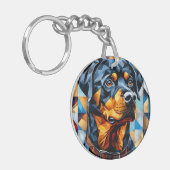 Rottweiler Dog Schlüsselanhänger (Vorderseite links)