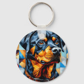 Rottweiler Dog Schlüsselanhänger (Rückseite)