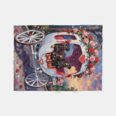 Rottweiler Dog Valentine's Day Fleecedecke (Vorderseite (Horizontal))