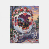 Rottweiler Dog Valentine's Day Fleecedecke (Vorderseite)