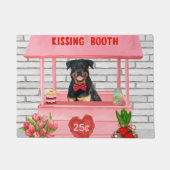 Rottweiler Dog Valentine's Day Kissing Booth Fußmatte (Vorderseite)