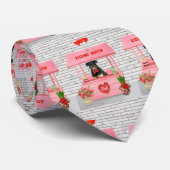 Rottweiler Dog Valentine's Day Kissing Booth Krawatte (Gerollt)