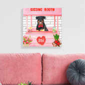 Rottweiler Dog Valentine's Day Kissing Booth Leinwanddruck (Insitu (Wohnzimmer))